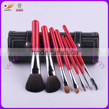 New! 7pcs cosmetic brushes travel set with mirror box