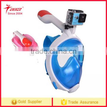 Full Face Snorkel Mask Larger Viewing Foldable Snorkeling Mask with Anti-fog and Anti-leak Technology