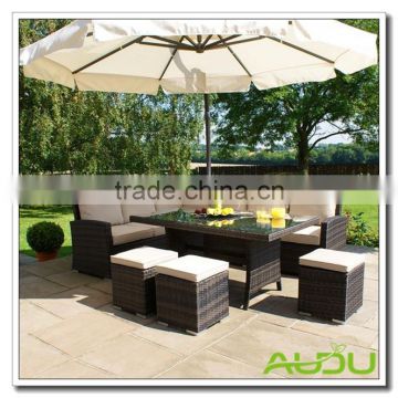 Audu Luxury Waterproof Round Rattan Lounge Furniture