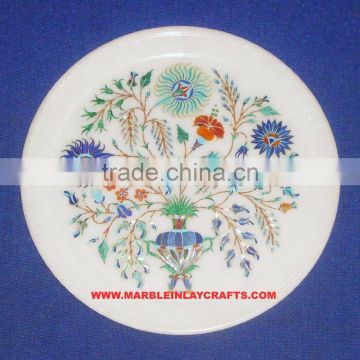 Handcrafted Marble Inlay Plate Home Decorative Plate