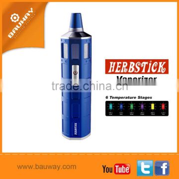 2015 bauway e-cig Herbstick vaporizer with 6 different colors LED light, vaporizer dry herb