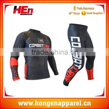 Hongen apparel Hot sale professional compression tight compression jersey rash gaurd