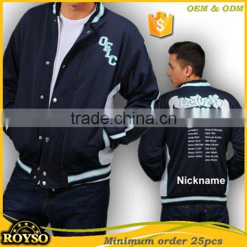 Customize Custom Made Youth Size Cheap American College Letterman Varsity Baseball High School Uniforms Men Winter Bomber Jacket