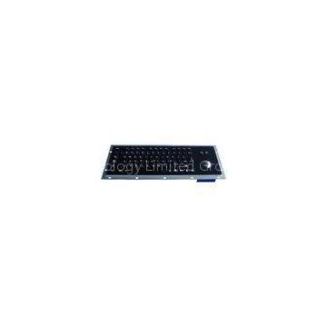 IP65 dynamic industrial black metal keyboard with trackball, function keys