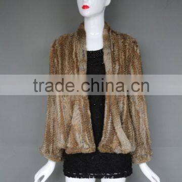 New Winter Fashion Rabbit Fur Knitted Coat Modern Style