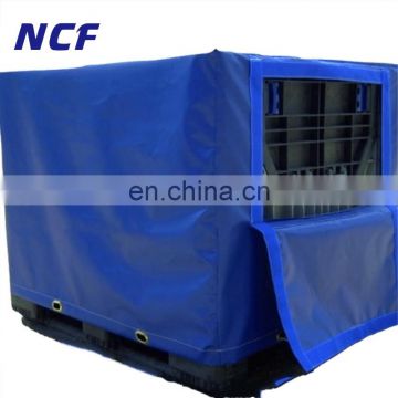 Pvc Tarpaulin Cargo Cover Customized Pallet Cover With Eyelets