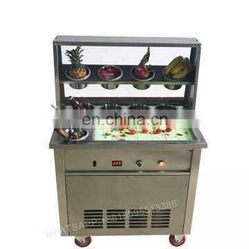 Single Round Pan New Design Rolled Flat Pan instant ice cream roll machine