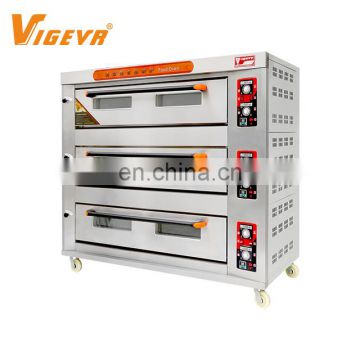 3 Deck 9 Tray Commercial Cake Machine Braed Baking Pizza Bakery Oven For Sale