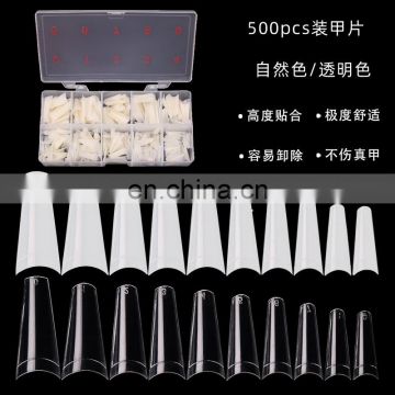 New arrival manicure nail slice fale French half stick fake nail tips patch drill box manufacturer direct sale