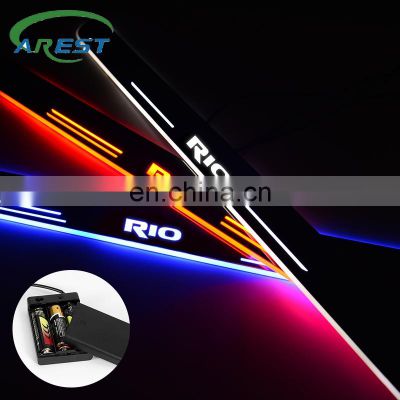 Carest 2PCS LED Door Sill For KIA RIO Estate (DC) 2000-2005 Door Scuff Plate Acrylic Car Welcome Light Accessories