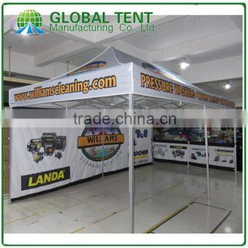 Aluminum Folding Trade Show Tent 10ft X 20 ft, Custom Print Canopy& Valance,1 full wall & 1 half side wall