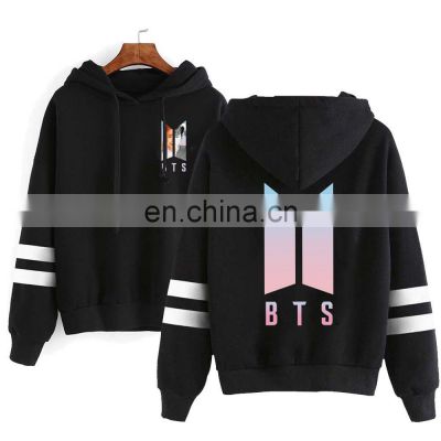 Plus size OEM Free Sample BTS printing couple hoodie fashion plus velvet loose top Sweatshirt Personalized
