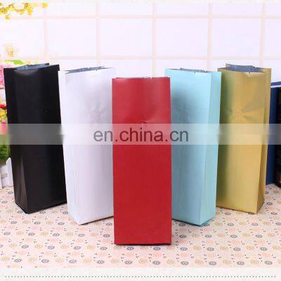 Hot Sale Coffee Packaging Bags Stand Up Flat Bottom Pouch With Tin Tie And Valve