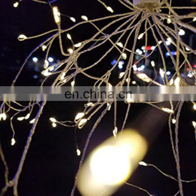 150 Led Firework String Lights Battery Operated Hanging Starburst Light Remote Control Starry Fairy String Light