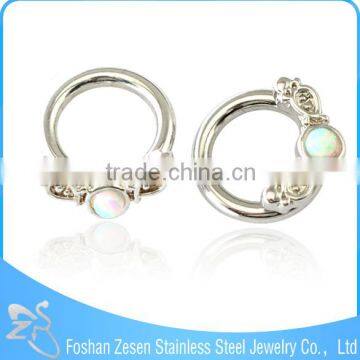 2015 New Arrival Shining Opal Septum Clicker Piercing Nose Ring