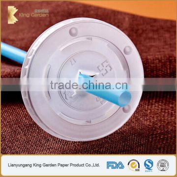 Cold Paper Cup Plastic Lids with Straw Slot