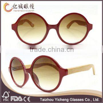 Fashion and hot sale sunglasses bamboo wood temples polarized