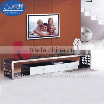 lcd tv table,with stainless steal frame(TV-824#)