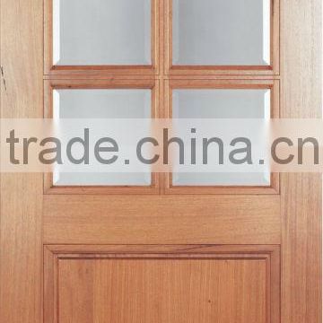 Luxury Glass Solid Wood Interior Doors Design For Home DJ-S5315A