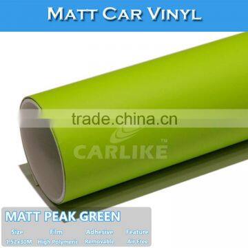 Fast Shipment 1.52x30M Matt Peak Green Color Change Film Car Wrap Foil