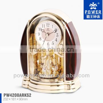 18 music melody table clock with rotating pendulum power sweep movement Exquisite workmanship PW4208