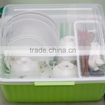 kitchen bowl and plate storage basket with cover ,plastic kitchen basket,vegetable storage basket