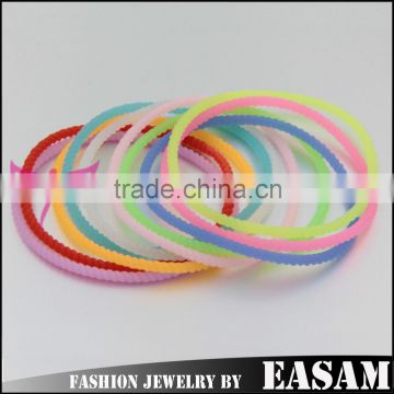 Easam Wedding Decoration Cheap Colorful Silicon Rope Bracelet