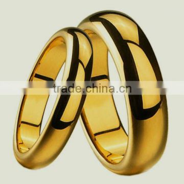 24k gold plated tungsten ring