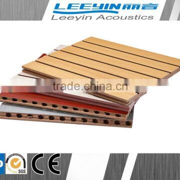 guangzhou liyin wood grooved acoustic soundproof wall panel for cinema