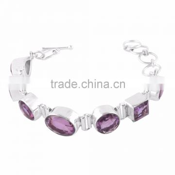 925 sterling silver jewelry Amethyst jewelry silver bracelet wholesale Indian jewelry