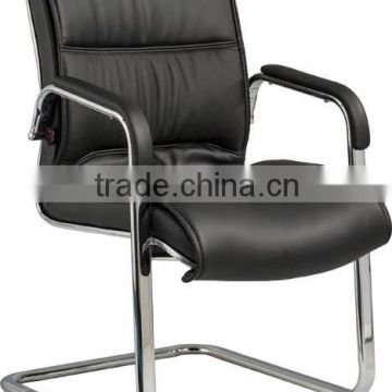 simple design black soft PU Ribbed sled conference chair A211-X08 Anqiao