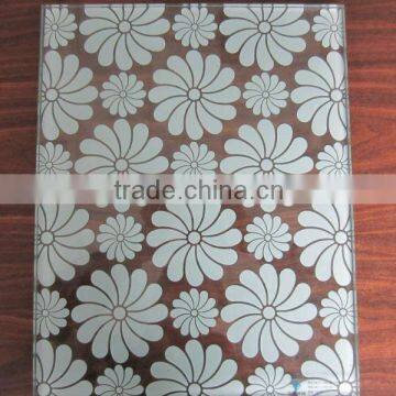 Decorative silk screen furniture glass