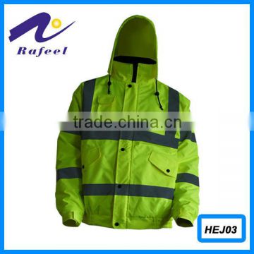 hi vis waterproof reflective safety work jacket