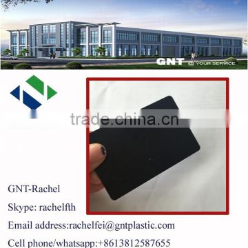 PVC black card with glossy surface