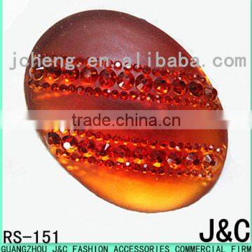 30*40 tea color matt oval resin stone