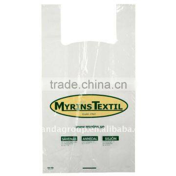 Biodegradable Plastic packaging HDPE t-shirt Bag Manufacturer