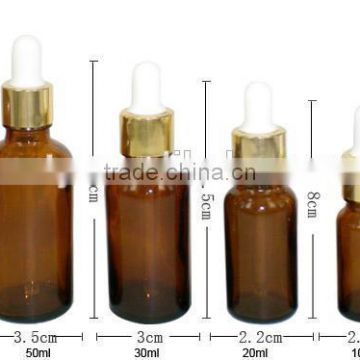 wholesale amber essential oil glass bottle with dropper