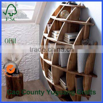 marriage decoration wall wooden book shelf with OEM/ODM service