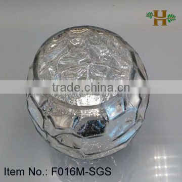 Hebei Factory Handblown Silver Mercury Glass Vase Bowl