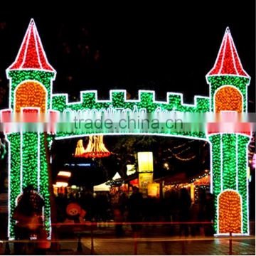 Artificial outdoor stading archway waterproof led christmas light arch decoration