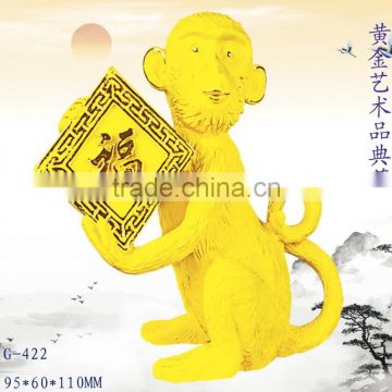 New design 24k Gold Plated monkey decoration