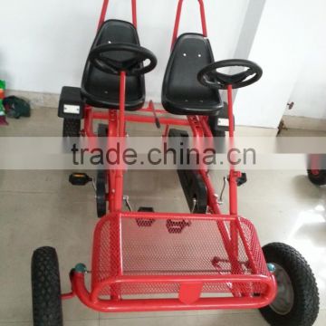 Hot sell fashion family two person pedal car, four wheel surrey bike F2150