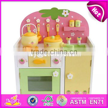 2017 New design boys wooden kitchen toys most popular girls wooden kitchen toys top fashion wooden kids kitchen toys W10C245