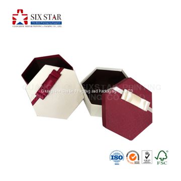 Top Selling Red and White Customized Gift Cardboard Boxes with Bowknot in Chinese Factory