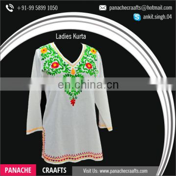Latest Embroidered Indian Lady Kurti for Sale