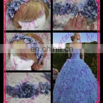 Aidocrystal fashion rhinestone garland headpiece,bridal lace wedding party fascinators for ladies
