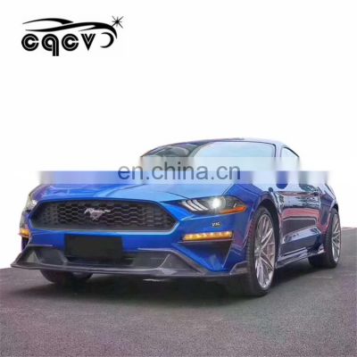Hight quality and beautiful body kit suitable for 2018 Ford Mustang in CQCV style carbon fiber front lip rear lip side skirts