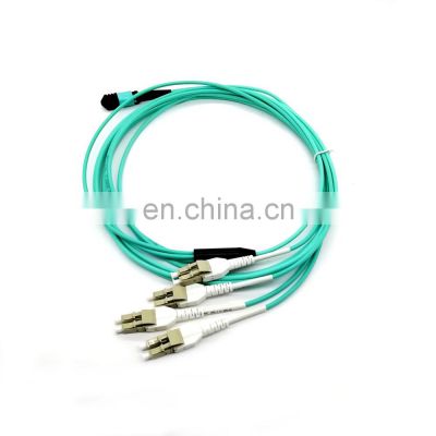 8Cores MPO  Female Male OM3 LSZ PVC LC Uniboot Fiber Optic Patch Cord patch cord fiber optic