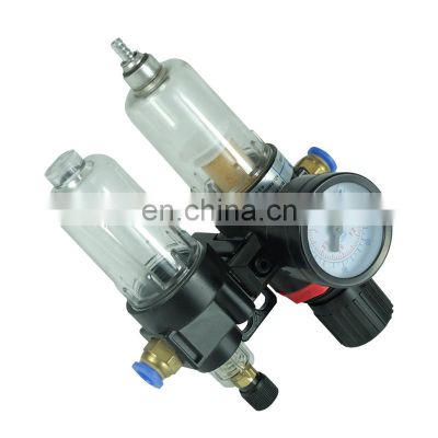 Pneumatic tool Air Control Valve Port size PT1/4 Air Source Treatment Unit FRL Air filter regulator and lubricator with Gauge