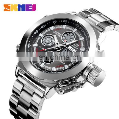 Skmei brand 1515 analog digital watch japan movt quartz watch stainless steel back relojes hombre man watch